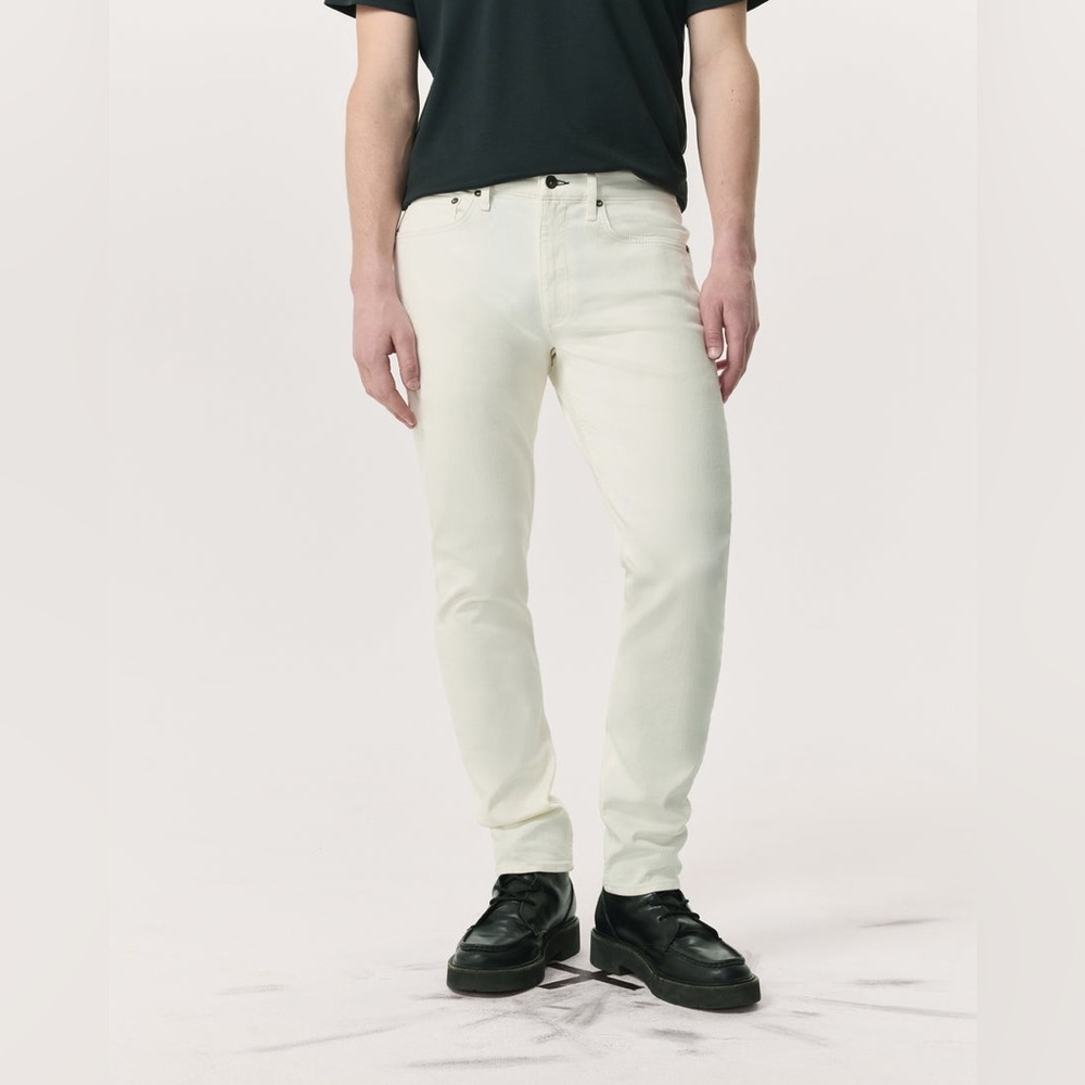 Rag & Bone Fit 2 Slim Jeans Authentic Stretch Denim in Optic White Size 31x32
